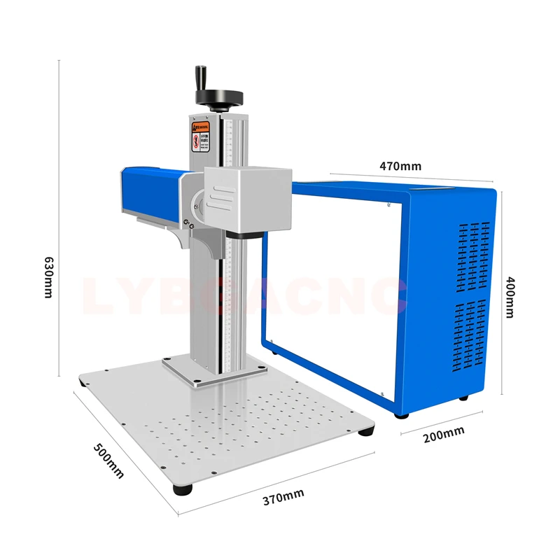 50W Raycus Separated Fiber Laser Marking Machine 20W 30W Max Nameplate Engraving With Rotary Axis