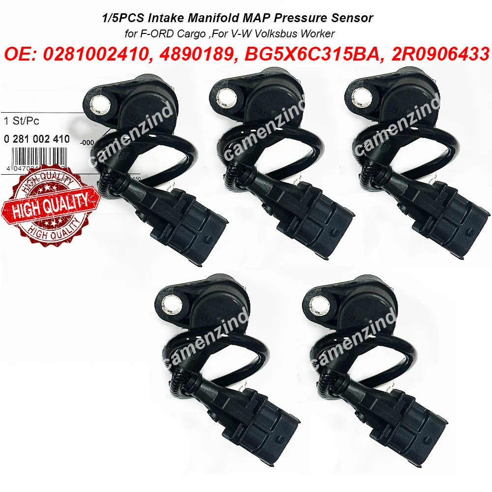 1/5PCS 0281002410 4890189 Sensor de Posición del Cigüeñal BG5X6C315BA 2R0906433 Para VW Volksbus Worker F-250 Iveco Vertis