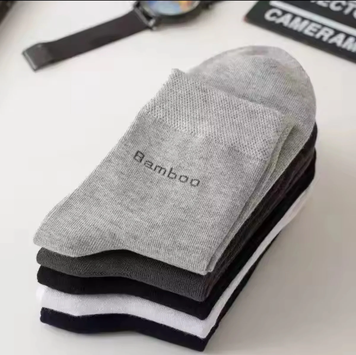 5/10 Paar neue Socken aus Bambusfaser, bequem, atmungsaktiv, für Freizeit und Business, Herren-Crew-Socken, hohe Qualität garantiert, Herrenmodell, EU-Größe 38–45. – Detail 5