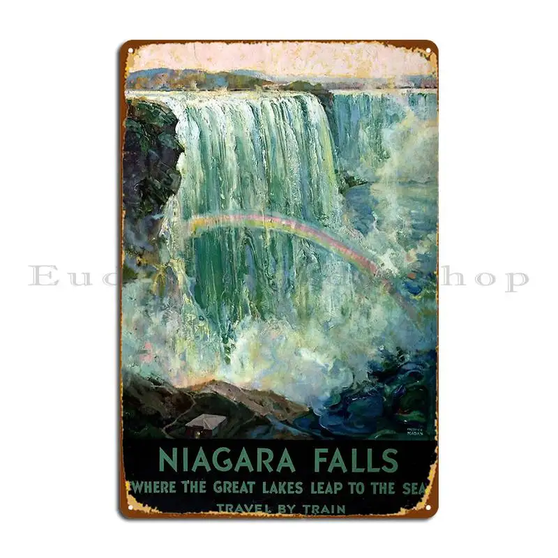 Stk502135a Vintage Travel Poster For Niagara Falls Metal Plaque Poster Living Room Wall Plaque Personalized Tin Sign Poster