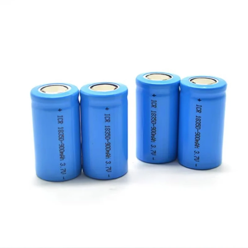 3.7V 900mAh 18350 Flat Top Lithium Rechargeable Battery For Flashlight Torch Headlamp Mini Fans Portable Outdoor Lighting Tools