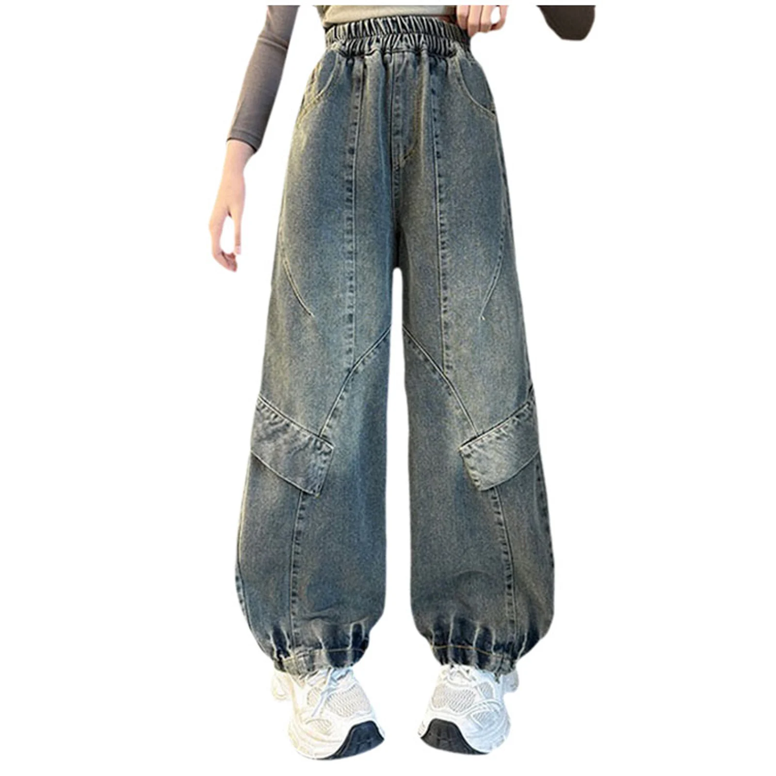 

Одежда для девочек 6 лет, случайные лоскутные джинсы для девочек, детские простые детские штаны, комбинезоны, брюки для девочек, молодежные