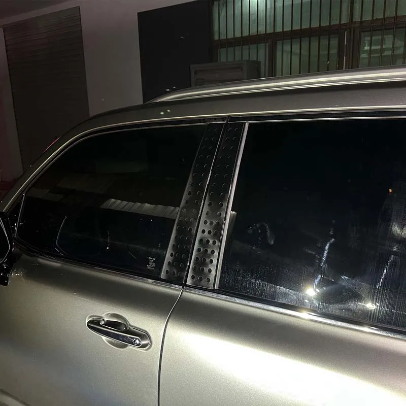 Aluminum Alloy Car Window Center Pillar B-Pillars Panel Sticker For Toyota Land Cruiser LC300/Lexus LX600 2022-2026 Accessories