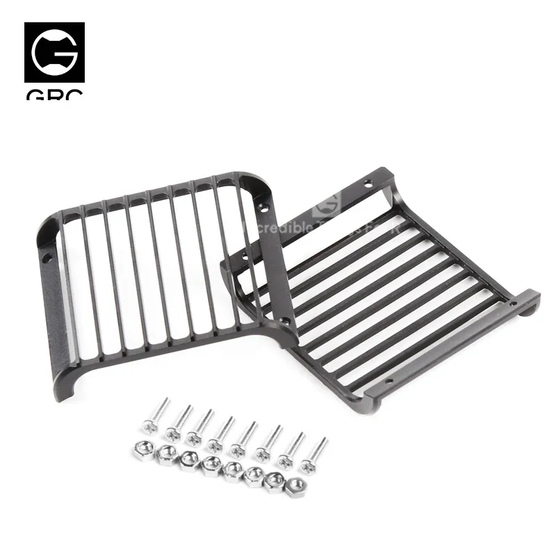 GRC #7075 Aluminum Front Light Guard Grille Headlamp Protective Cover For TRX4 Defender D90 Body Upgrade Option Parts #GAX0074B