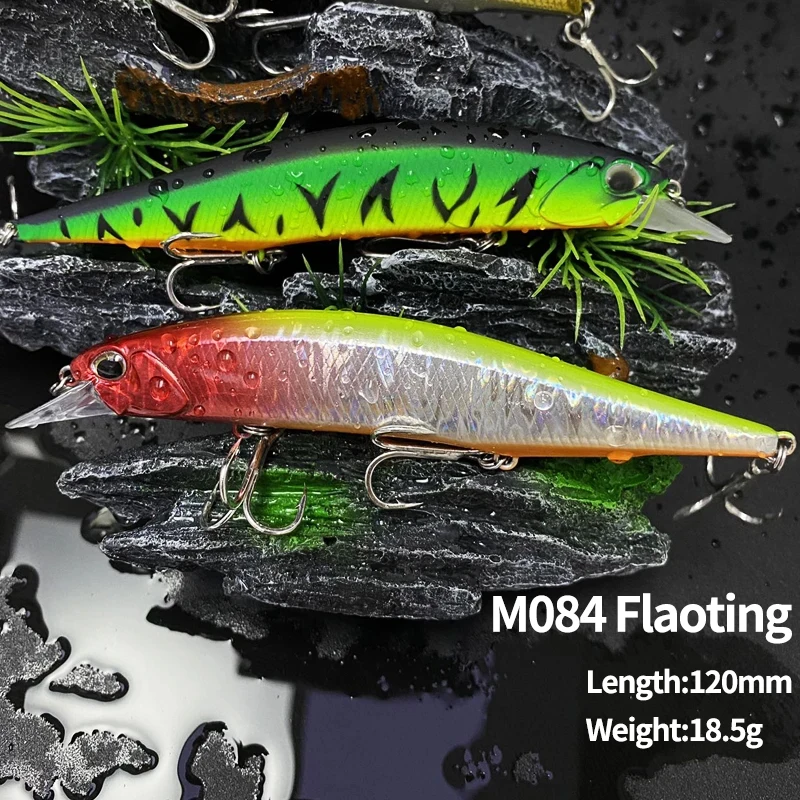 

120mm 18g Floating Minnow Fishing Lure Pesca Wobbler Saltwater Trout Bass Artificial Bait Wholesale Rattles Swimbait Accessories