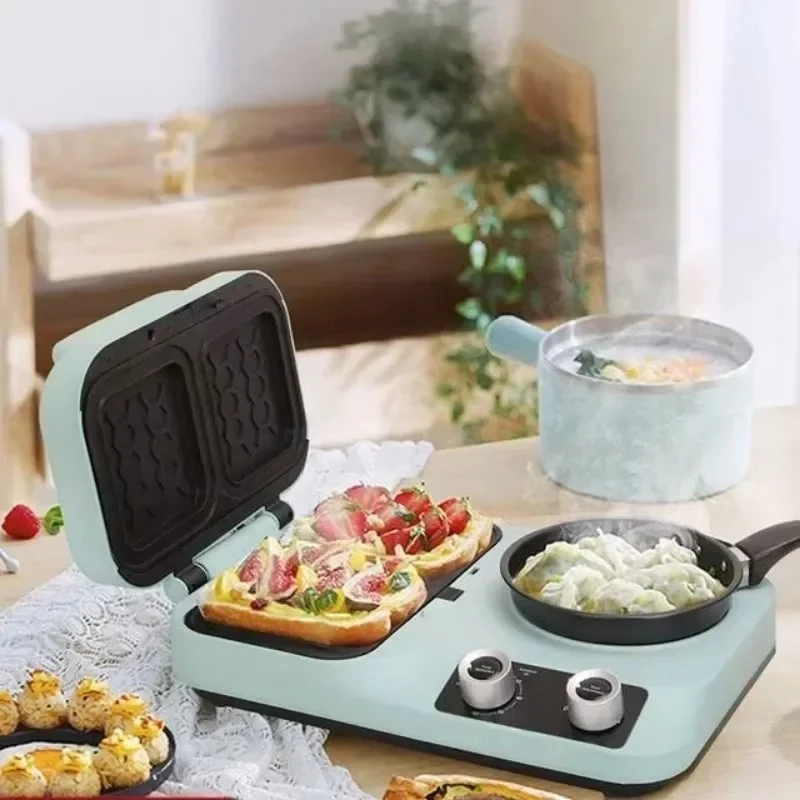 4 in 1 Electric Steel Stain Breakfast Machine Multi Function Maker Electric Household Multi-function Sandwich Maker