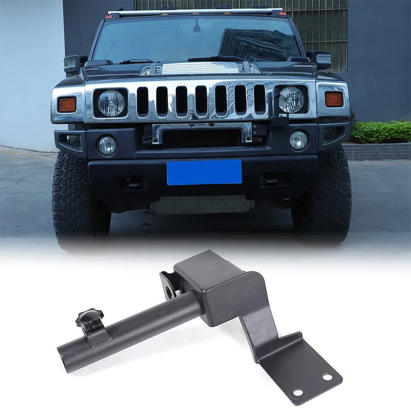 

Carbon steel black Front bumper antenna flagpole bracket For Hummer H2 2003 2004 2005 2006 2007-2009 car Exterior accessories
