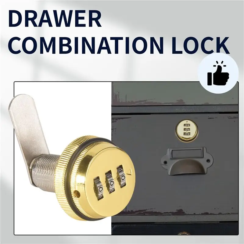 Classic-3 Digit Combination Cam Lock 30Mm Keyless Password Lock Mailbox Cabinet Mechanical Locks For Mailbox Cabinet Door