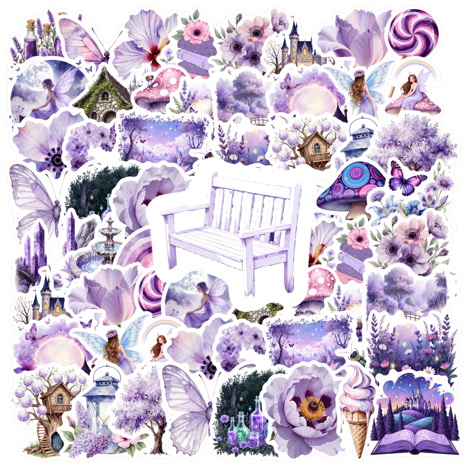 

35 шт.-50 шт., пасторальные наклейки с природой, волшебная сказка, наклейки «сделай сам», природные наклейки для гитары, ноутбука, шлема, скейтборда, гитары