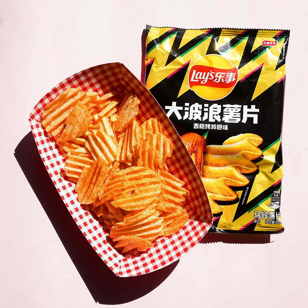 [12Packs]Roasted Chicken Wing Potato Chips, 2.46oz, 70.00g*12Packs