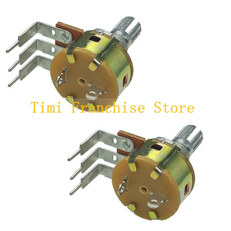 10PCS With switch 15MM Bend foot WH148 3pin 5K 10K 50K 100K 500K B5K B10K B100K B500K Potentiomete