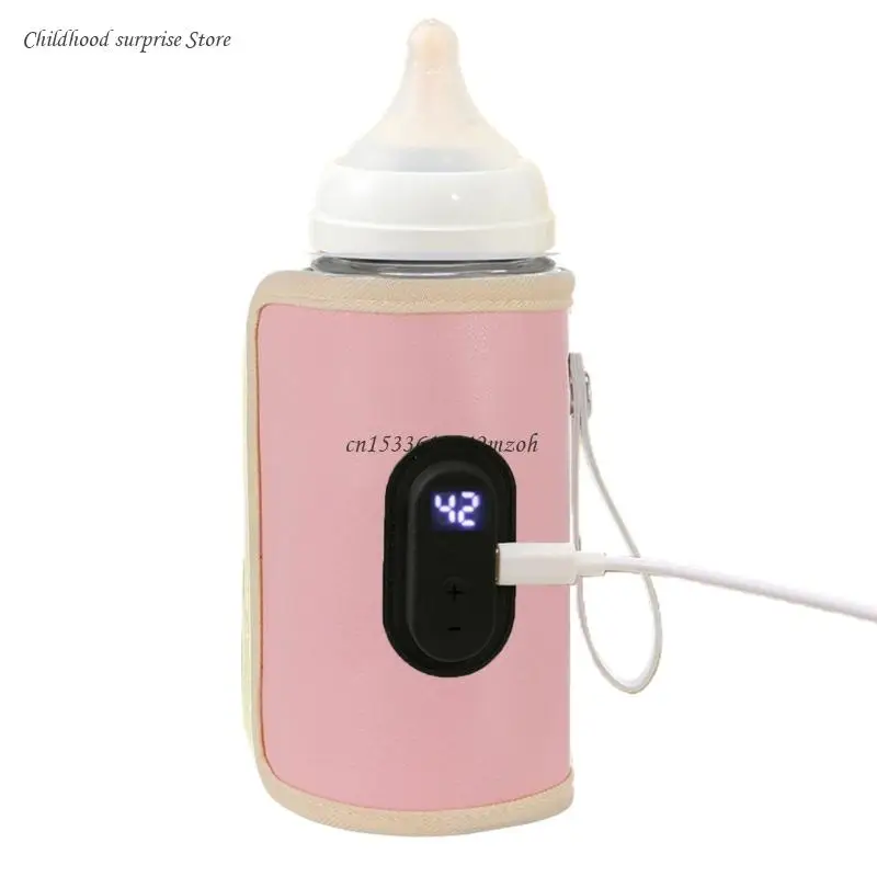 Portable Milk Bottle Warmer Bag Case 20 Temp Level Baby Feeding Bottle Insulation Sleeve Heating Cover Travel Dropship