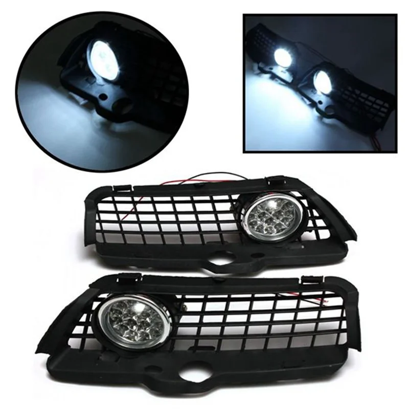 

AEA6-Car Bumper LED Fog Light Lamp Grille Cover Protect Parts Or VW MK3 Golf Jetta 1992 1993 1994 1995 1996 1997 1998