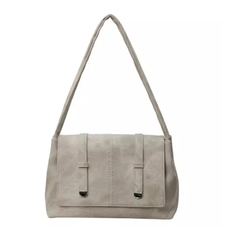 حمل حقيبة المرأة خياطة سعة كبيرة حقيبة كتف جلدية السيدات خمر عادية الشارع حقيبة تحت الإبط 2025 #6