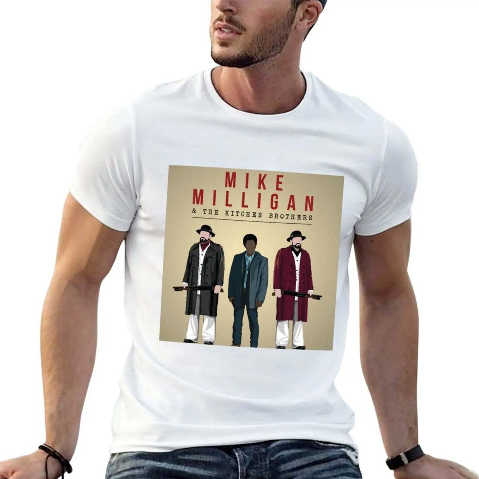 Футболка Mike Milligan and The Kitchen Brothers, несминаемая футболка больших размеров