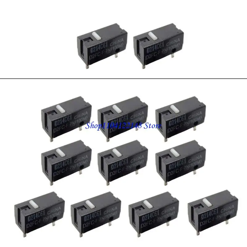 P9FA 2/10pcs D2FC-F-7N (100M) Gamings Micro Switchs Micro Mice Fretting Button Micro Hot