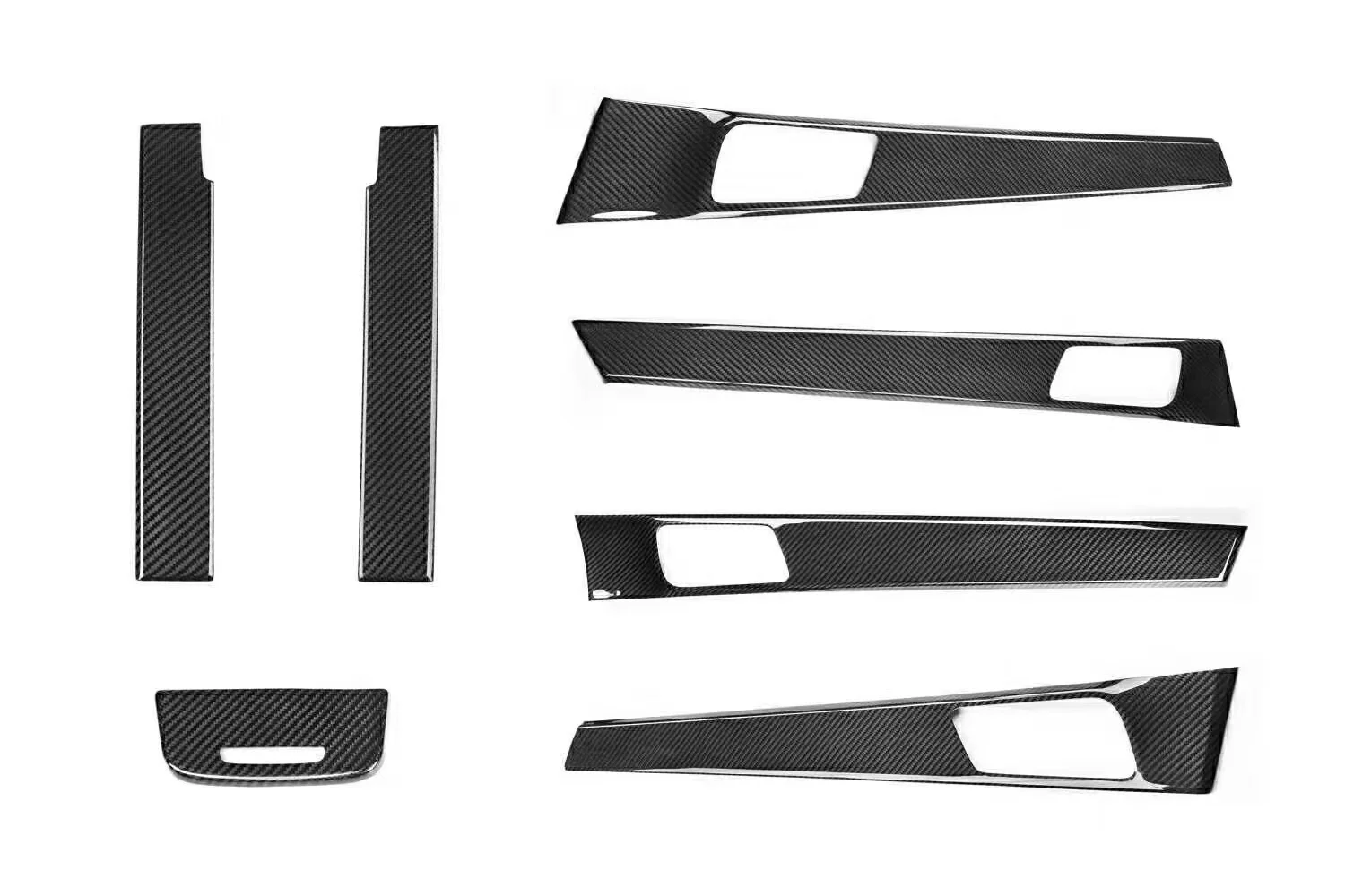Real Carbon Fiber Car Center Control Panel Gear Cover Door Panel Cover Set For Porsche Panamera 971 2017-2022