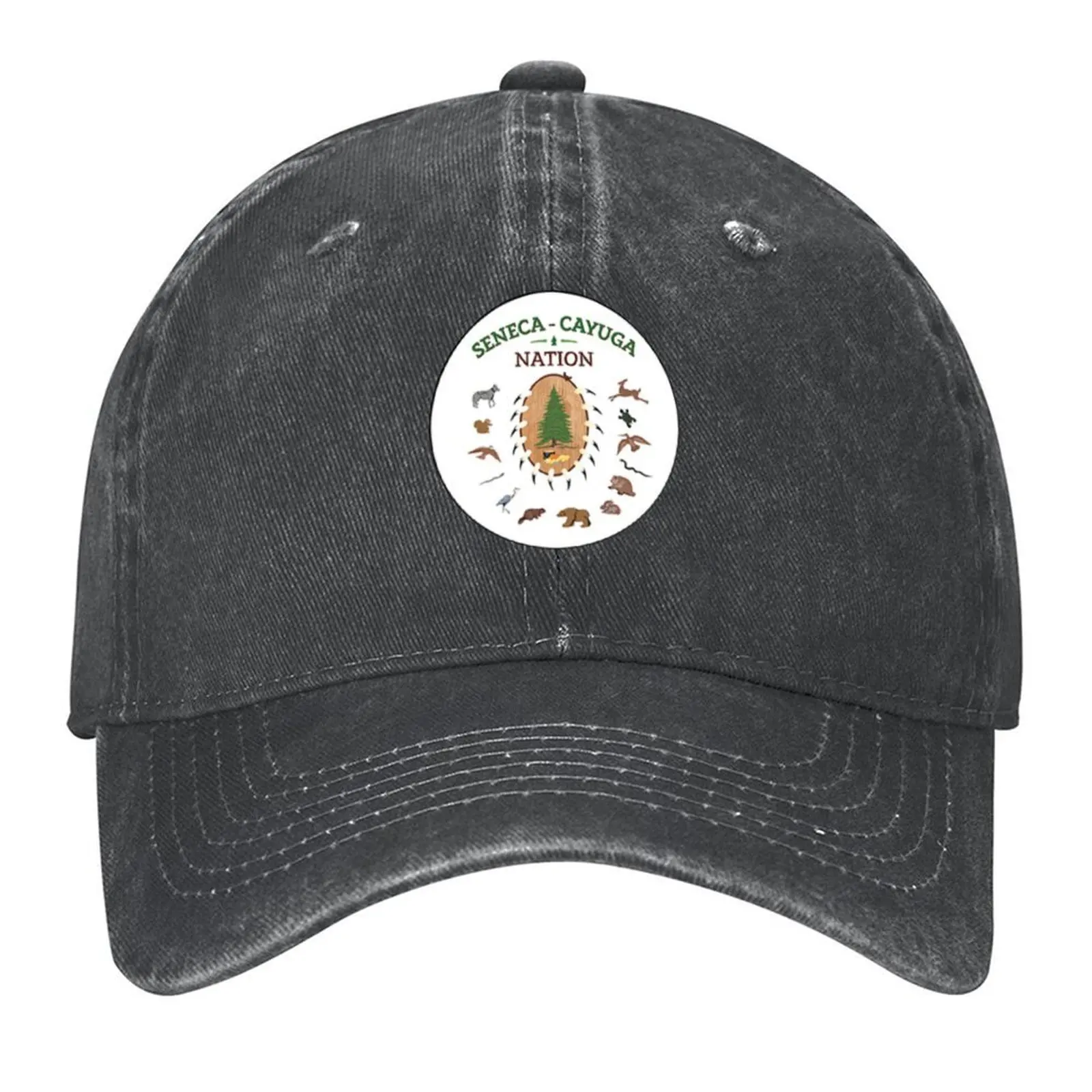 

Seal of Seneca–Cayuga Nation of Indians Reservation Oklahoma USA Baseball Cap Vintage funny hat beach hat Designer Man Women's
