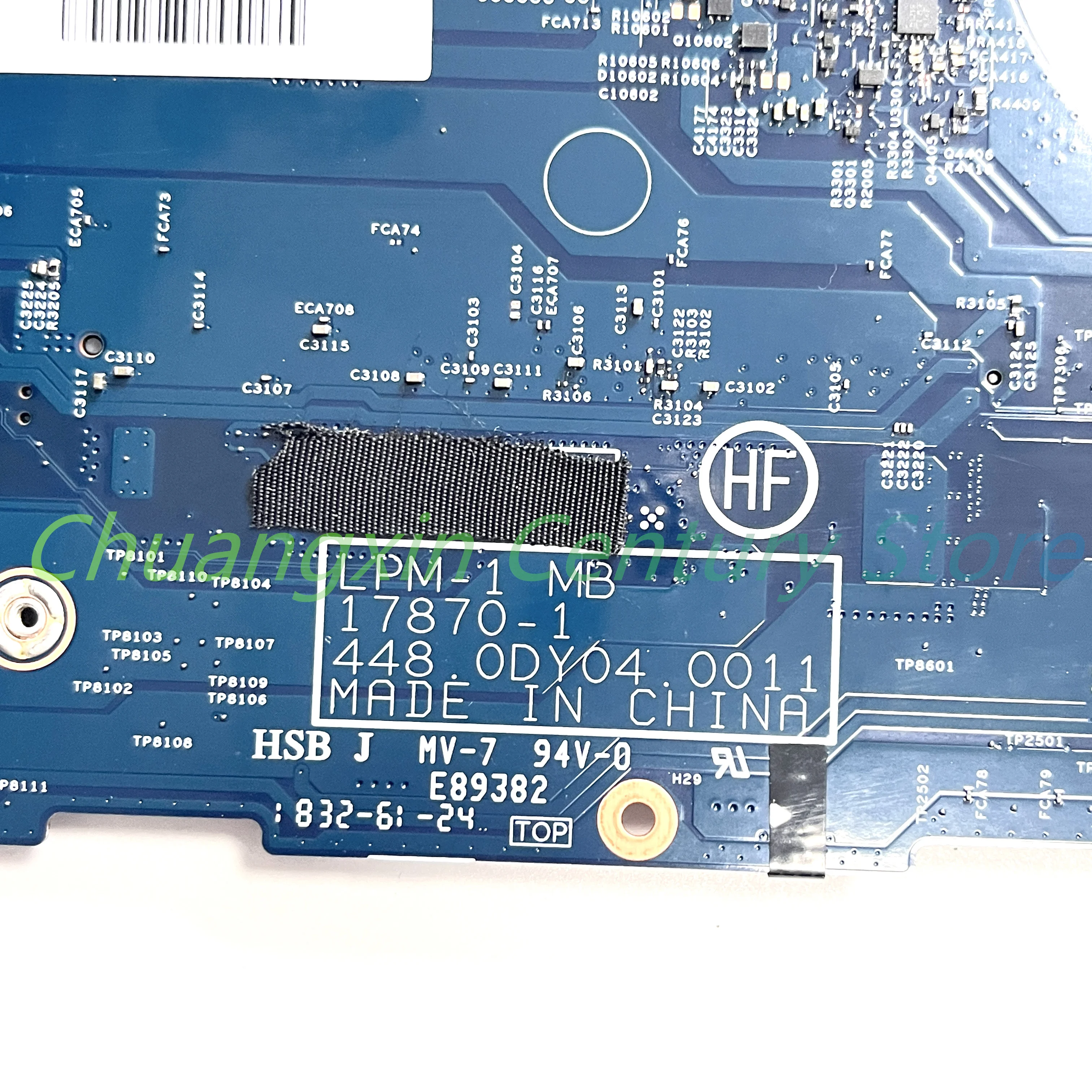 17870-1 scheda madre per laptop Lenovo ThinkPad P1 Gen 1 con CPU E-2176M I5 I7-8TH GPU P1000/GTX1550Ti/P2000 Prova al 100% OK