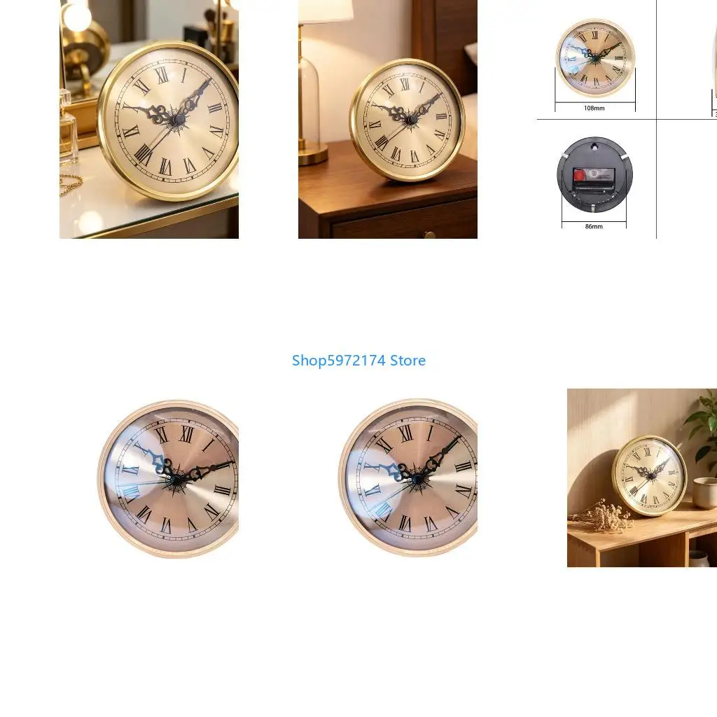 Y3NB Permanent 108mm Metal Clock Head With Quiet Mechanism For Home Improvement