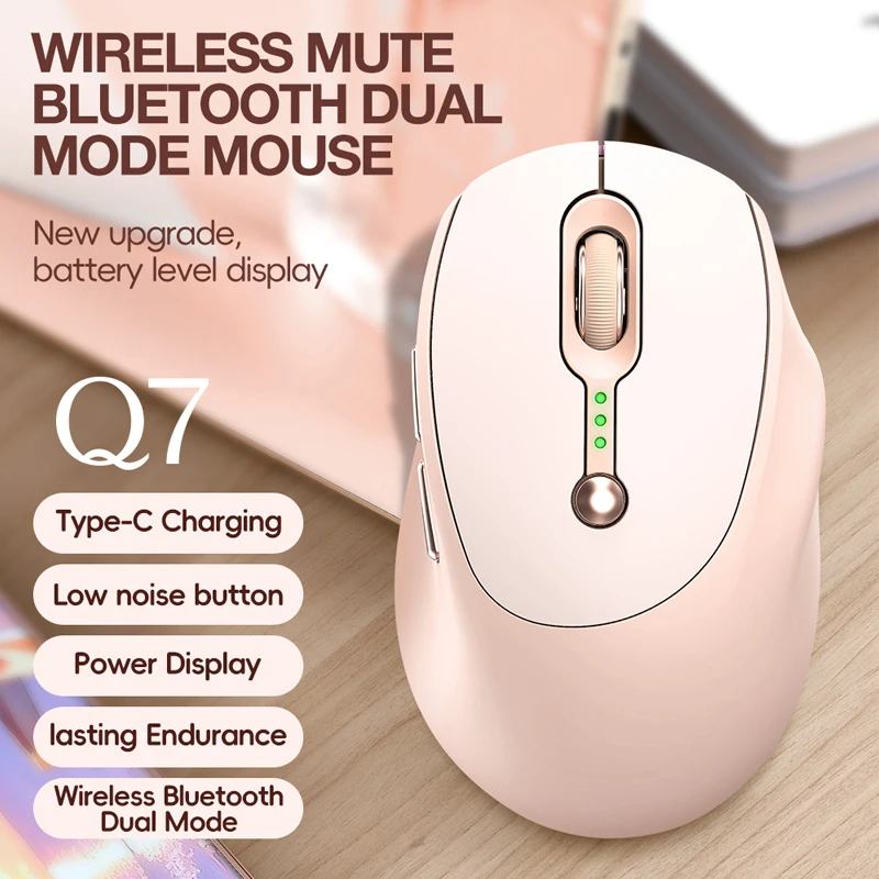 Warvank Q7 Multi Version Gaming Mouse 2400DPI Low Noise Button TYPE-C Charging Wireless Mouse Suitable for Office Use
