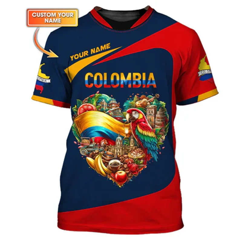 DIY Customized Name Jersey T-shirt For Men Map Pattern 3D Print Casual Tee Shirts Street Personality 2025 Novel Fashion Mens Top