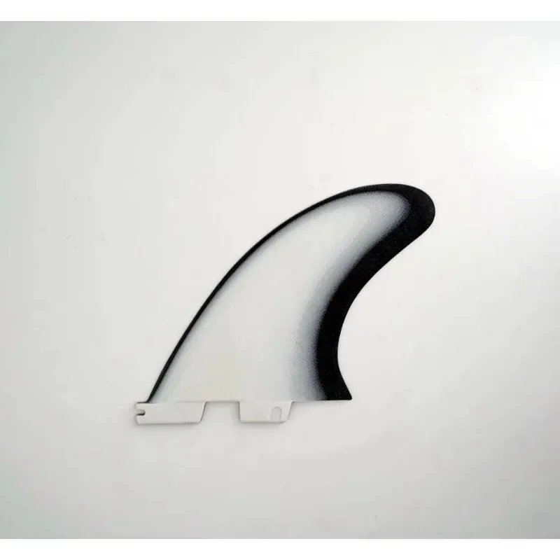 Manufacture Surfboard Fins Surfing Twin Fins Dual Tab II  Handcraft Fiberglass Twin Fins Black and White Colour