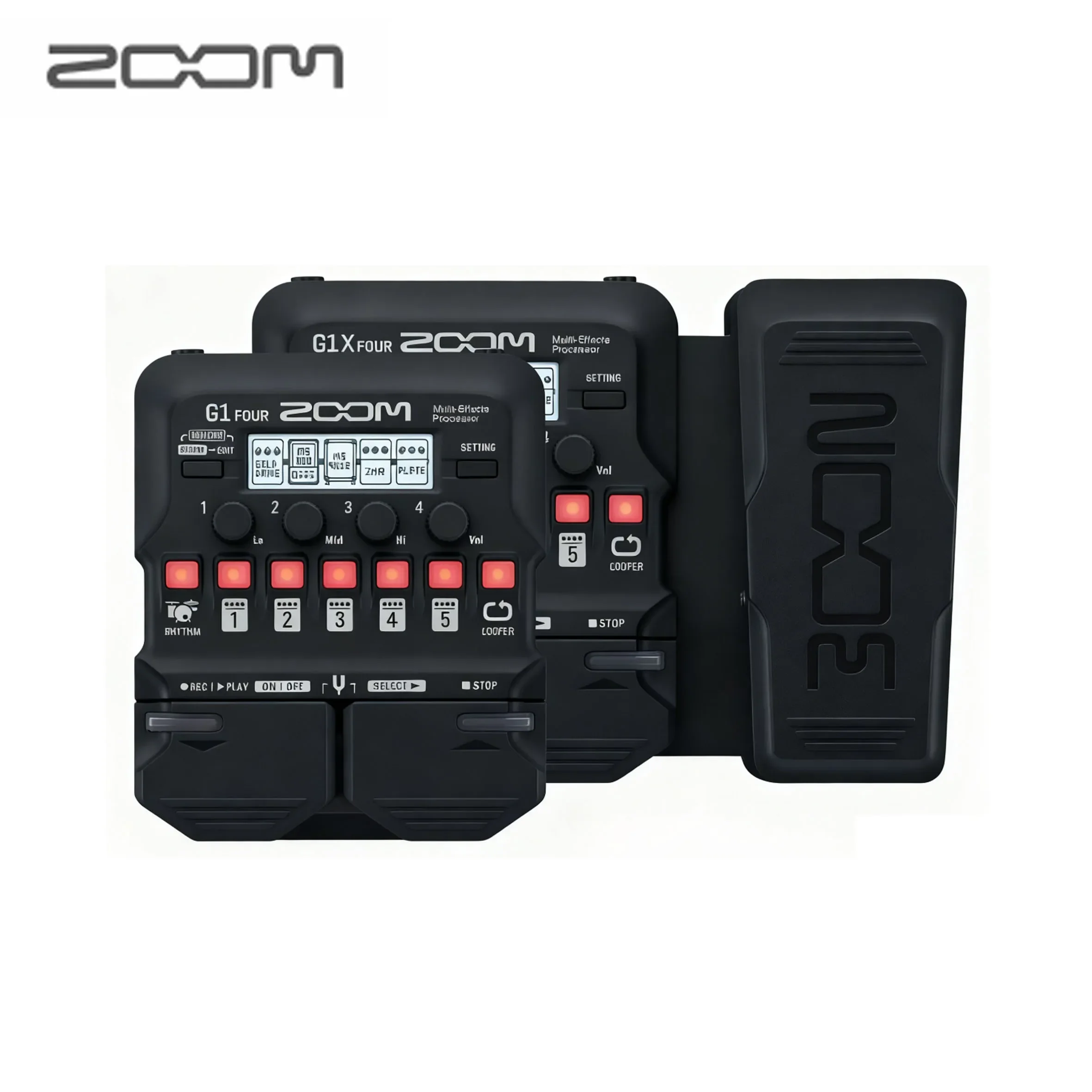 ZOOM Effects Processor G1 G1X FOUR Electric Guitar Multi-Effects Pedal with Drum Machine and Amp Simulation