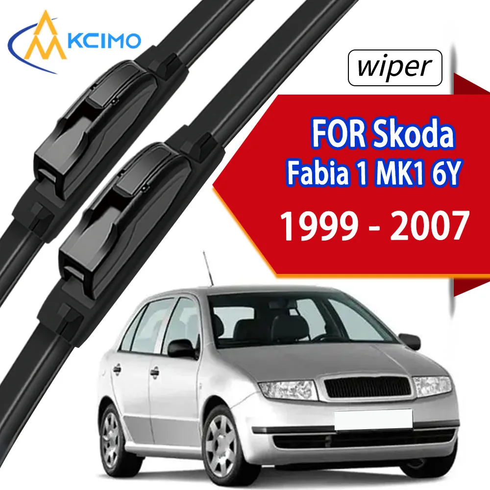 

2Pcs Front Wiper Blades For Skoda Fabia 1 MK1 6Y 1999 - 2007 Quality Durable Rubber Windscreen Wipers