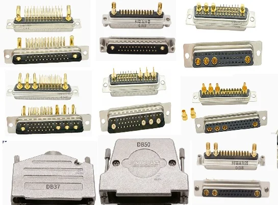 1PCS   High current D-SUB    27W2  3 6W4  D-SUB    Copper axis radio frequency