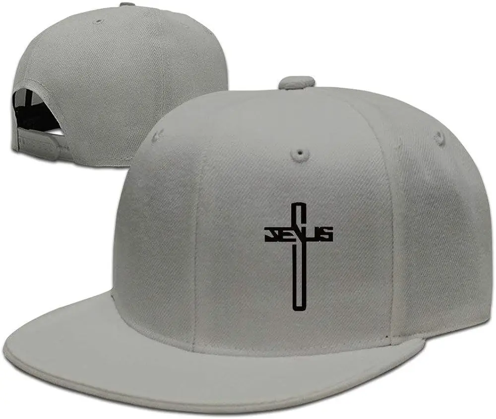 Casual Men Women Christian Jesus Cross Flat Ajustable Snapback Cap