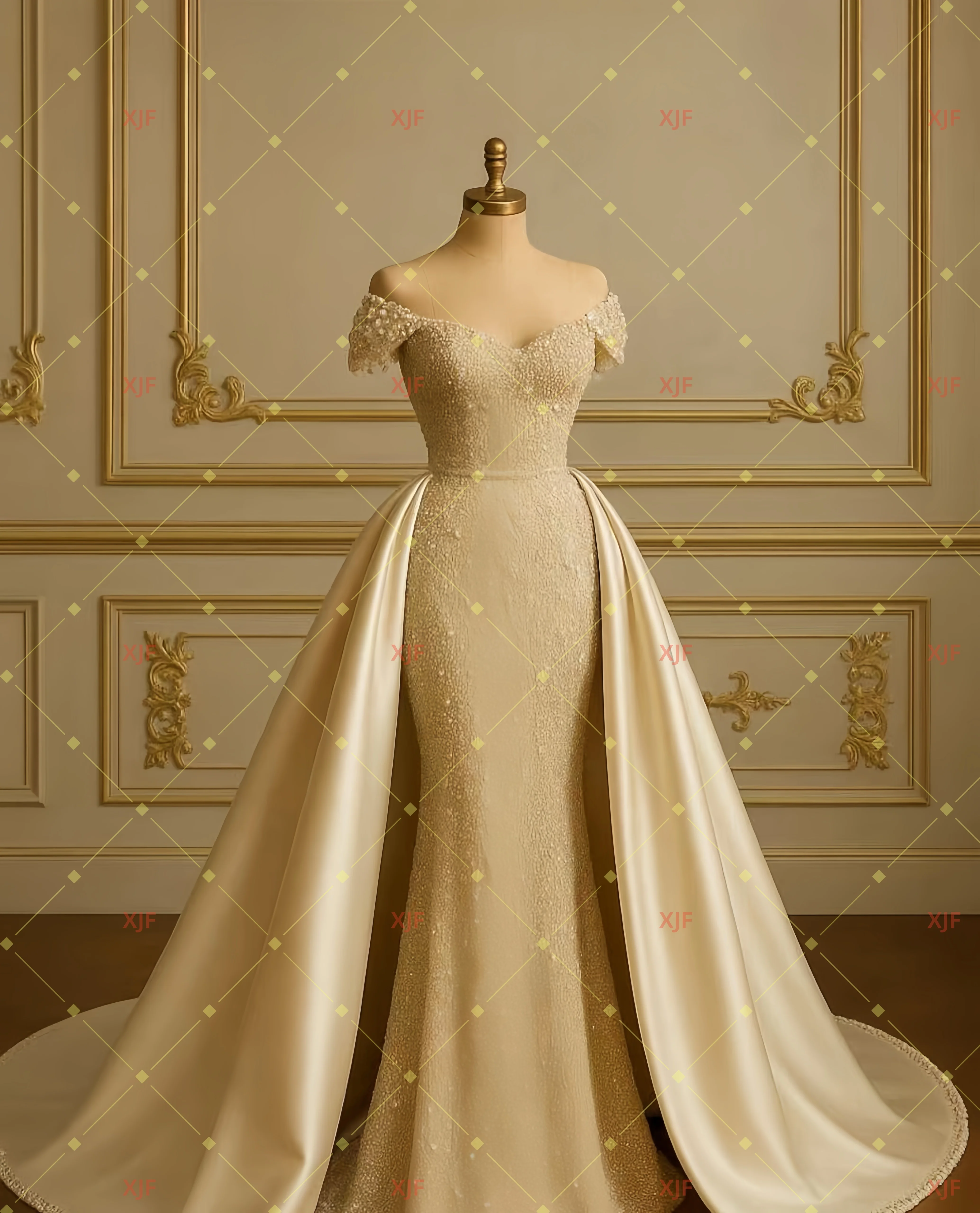 Customzied スイートカラーノースリーブマーメイド取り外し可能なウェディングドレスvestidos de novia amanda novias amanda novias 公式