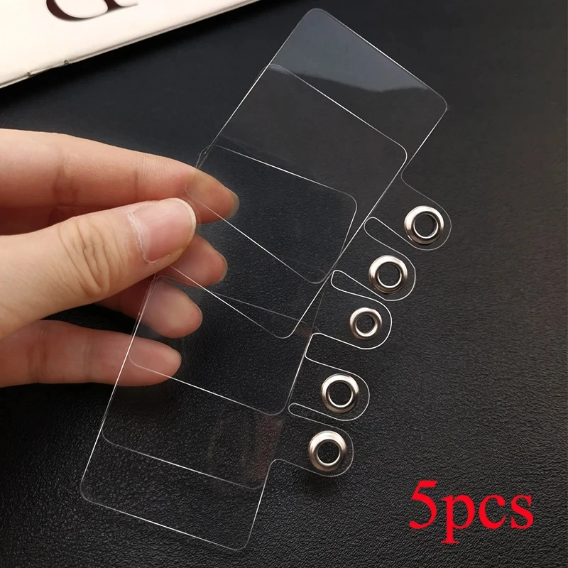 

5PCS Transparent Flexible Mobile Phone Lanyard PLR Mobile Phone Universal Lanyard Transparent Lanyard Sticker Strap Clip Pen