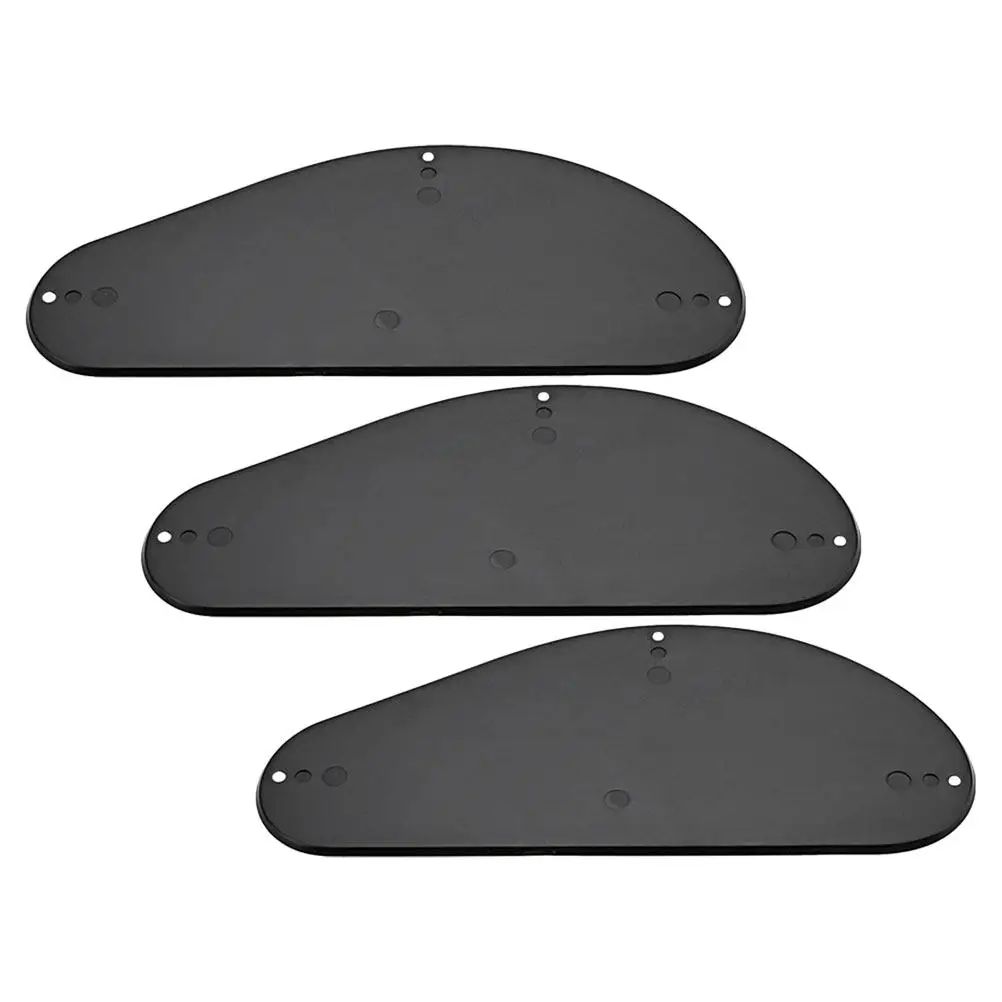 3Pcs Bass Guitar Backplate Black Single Layer Plastic Cavity Cover Protect Rear Panel Improve Sound Quality Stage Performance