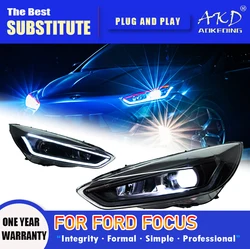 AKD Head Lamp for Ford Focus LED Headlight 2015-2018 Headlights Focus DRL Turn Signal High Beam Angel Eye Projector Lens