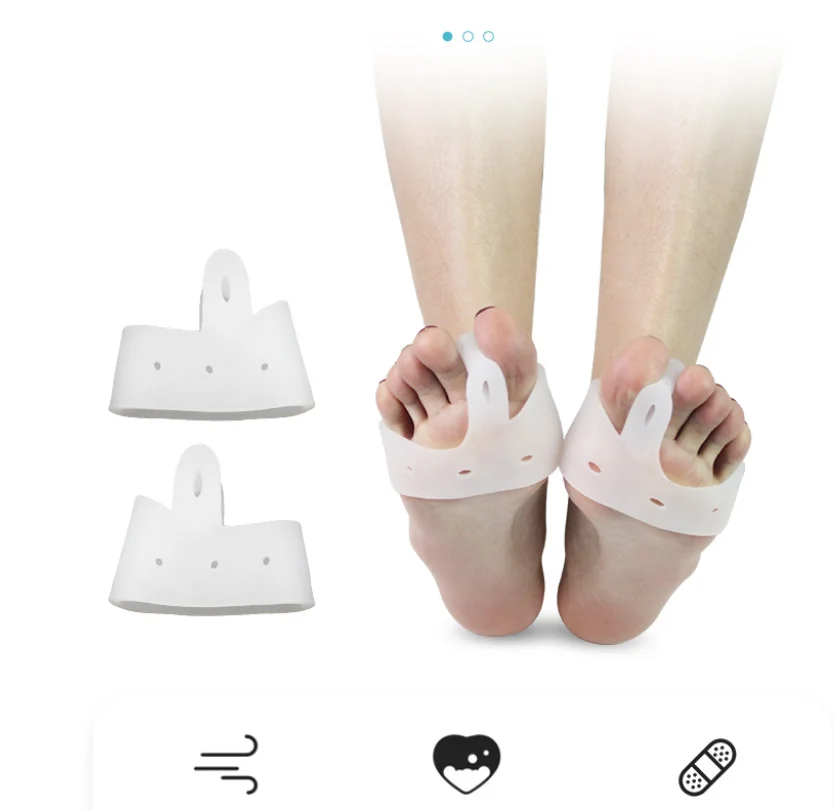 1/10Pairs Hallux Valgus Toe Pads Soft Silicone Gel Shock Anti Forefoot Pad Toe Separator Metatarsal Correction Foot Care Shoes