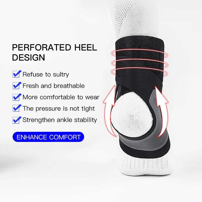 Adjustable Support Pad Ankle Sleeve Pressure Anti-Spinning Elastic Breathable Support Fitness Sports Safety Prevention