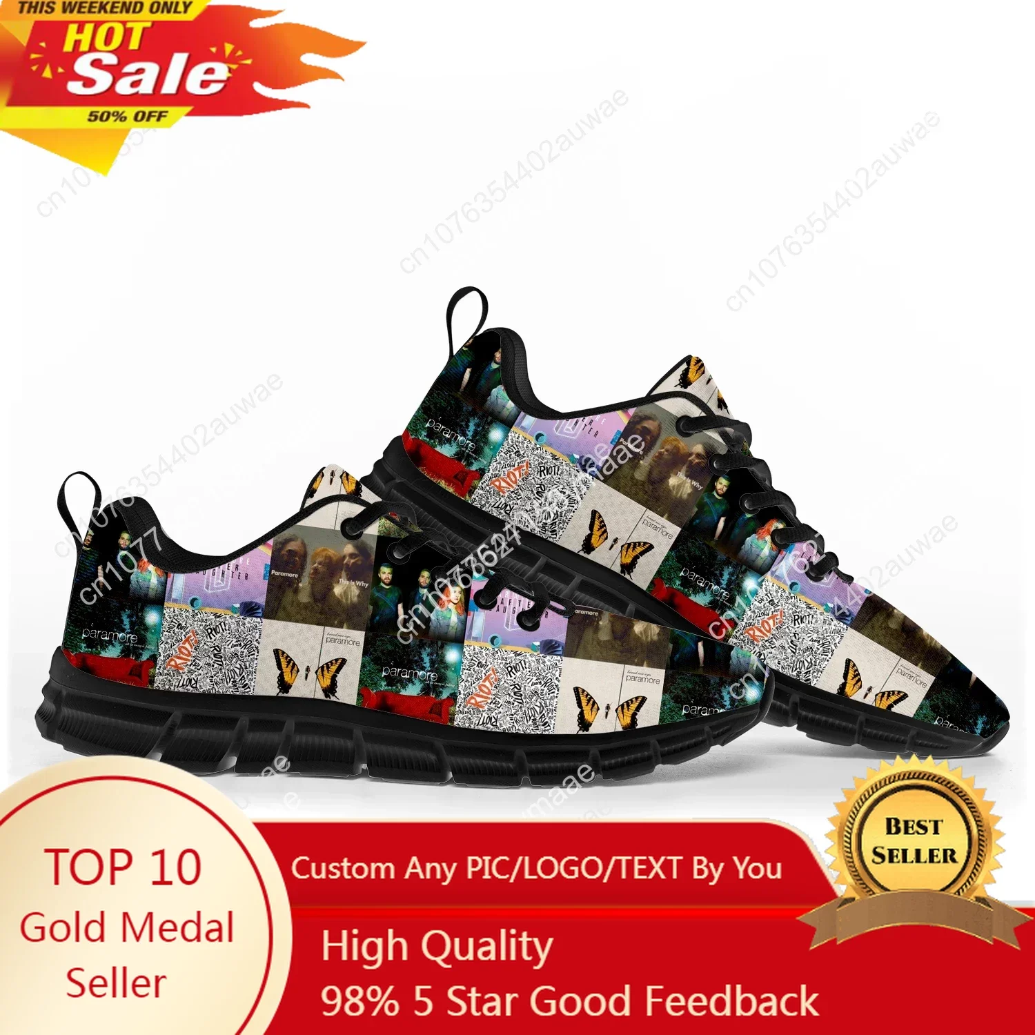 Paramore Rock Band Pop Sports Shoes Mens Womens Teenager Kids Children Sneakers Casual Custom High Quality Couple Shoes Black