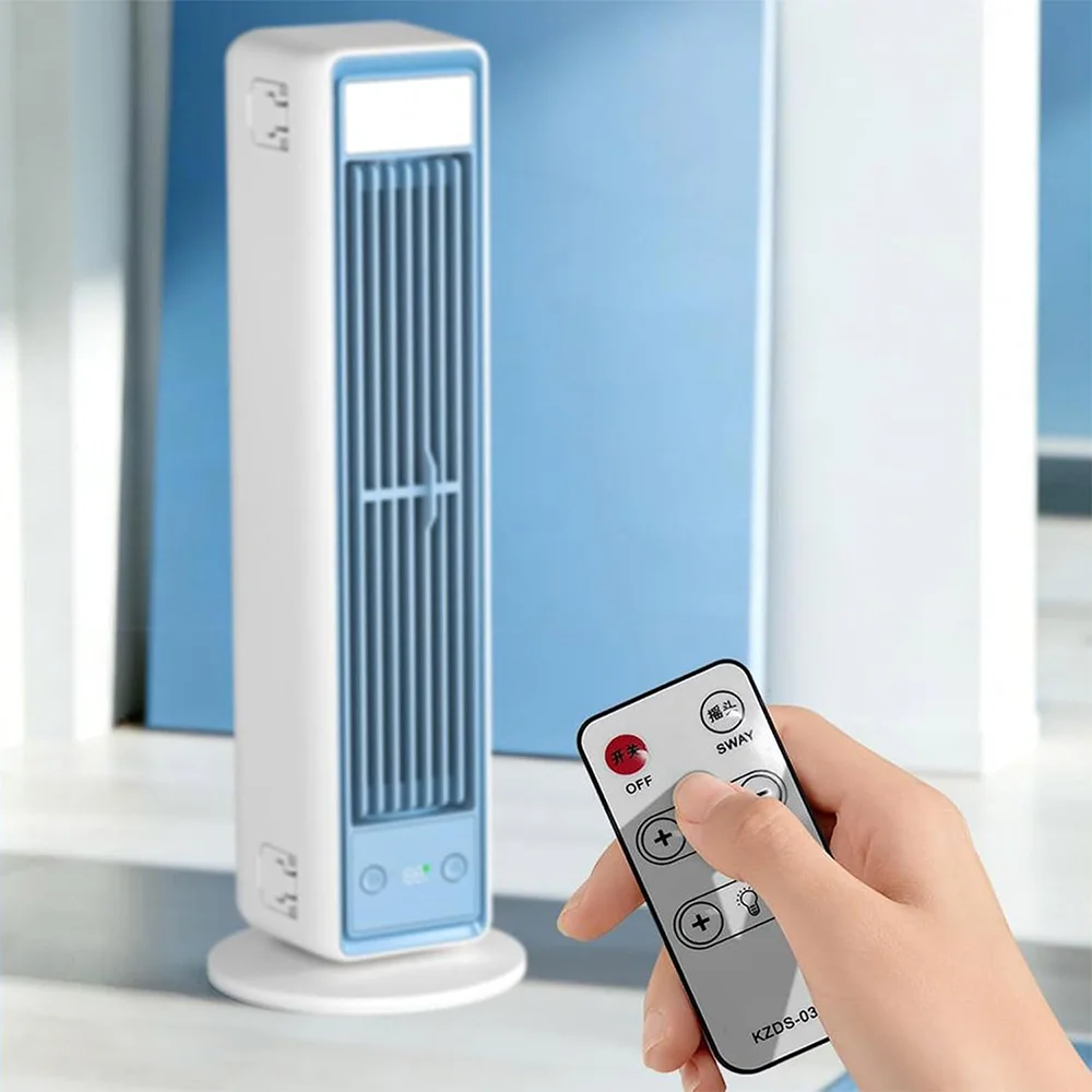 Multi-Dimensional Tower Fan Silent Portable Air Conditioner Office Home Air Cooler Strong Wind Cooling Leafless Air Fan image 3