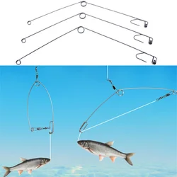 1Pc Fishing Line Splitters Rustproof Double Hooks Contactor Device Space Bean Line Swivel Tool Fishing Accessory for Outdoor Jig