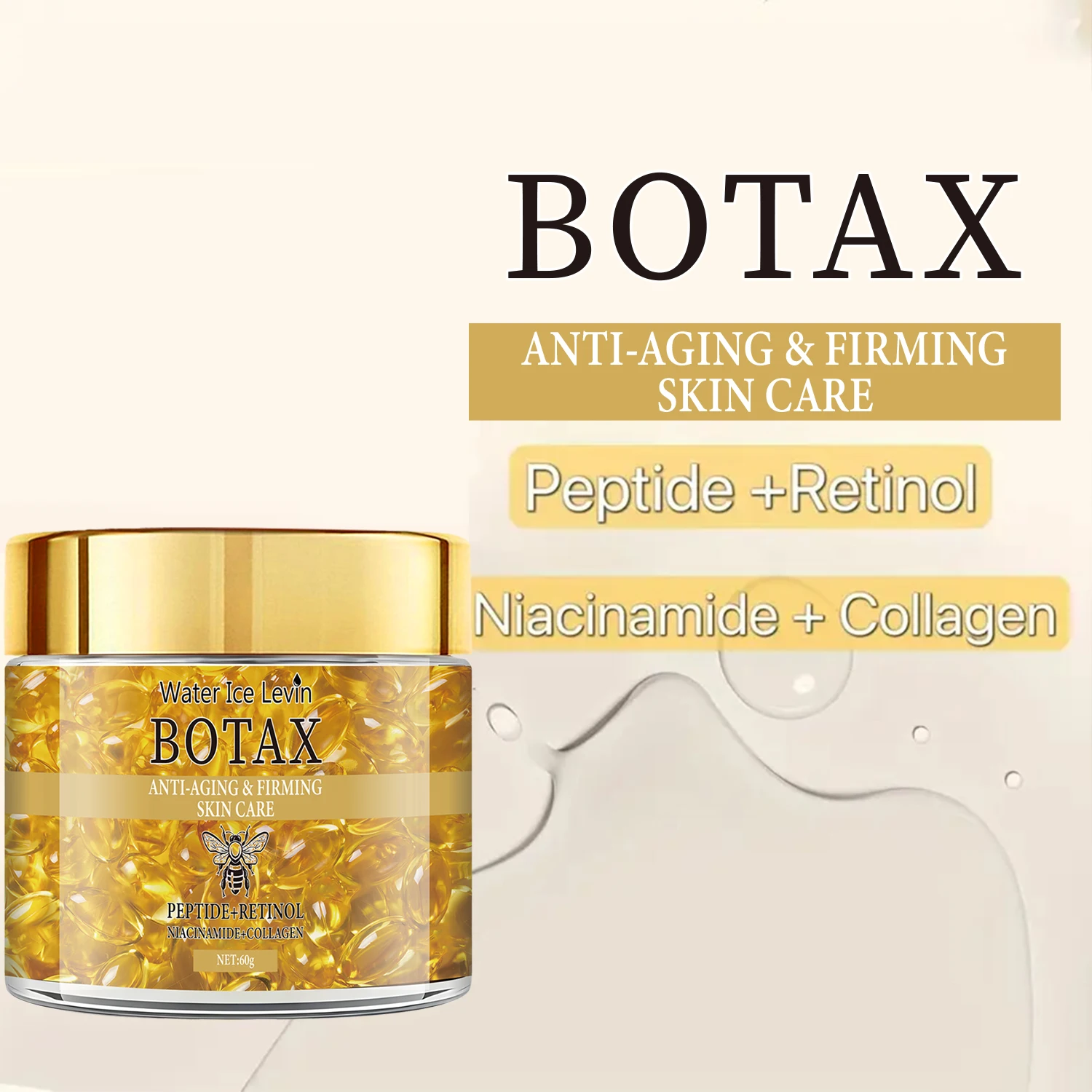 تحتوي كريم الكولاجين الريتينول وحمض الهيالورونيك على النياسيناميد والنباتات سكوالين، وترطيب البشرة وشدها، والعناية اليومية بالبشرة مناسبة للرجال والنساء