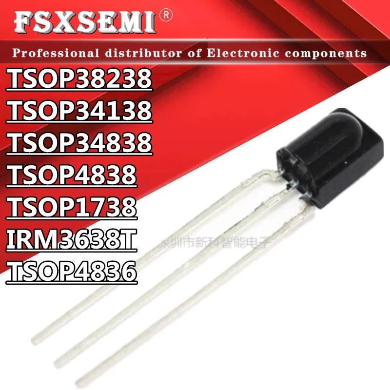 

5PCS TSOP38238 IR38238 P38238 OP38238 TSOP34138 TSOP34838 TSOP4838 TSOP1738 IRM3638T IRM3638 TSOP4836