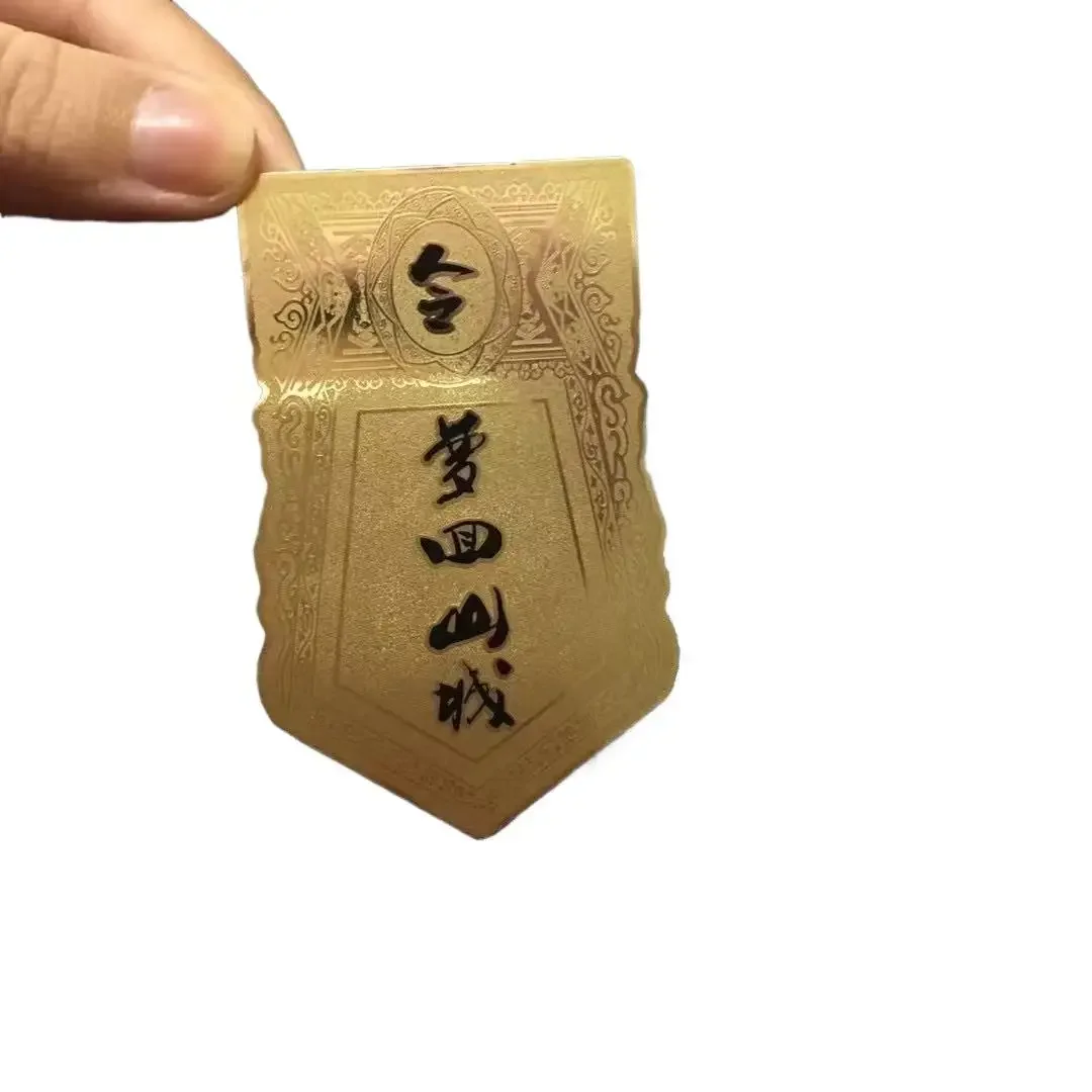 

Free Sample Luxury Gold Plated Stainless Steel Warranty Business Card with Engraving Logo