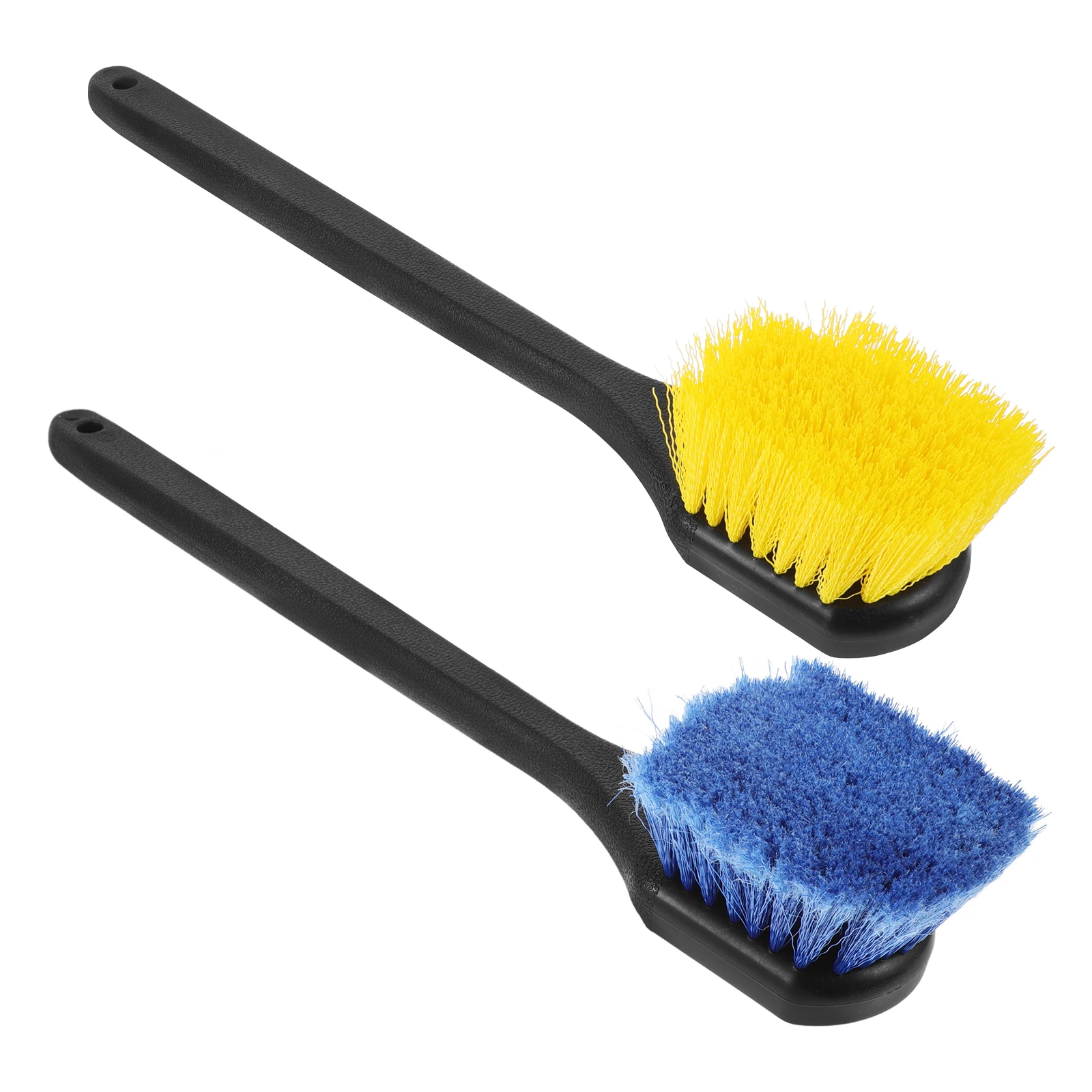 

2pcs Tire Brush Car Wash Long Handle Hard Bristle Wheel Rim Cleaning Tool Heavy Duty Brushes For Wheels Protects Lifespan