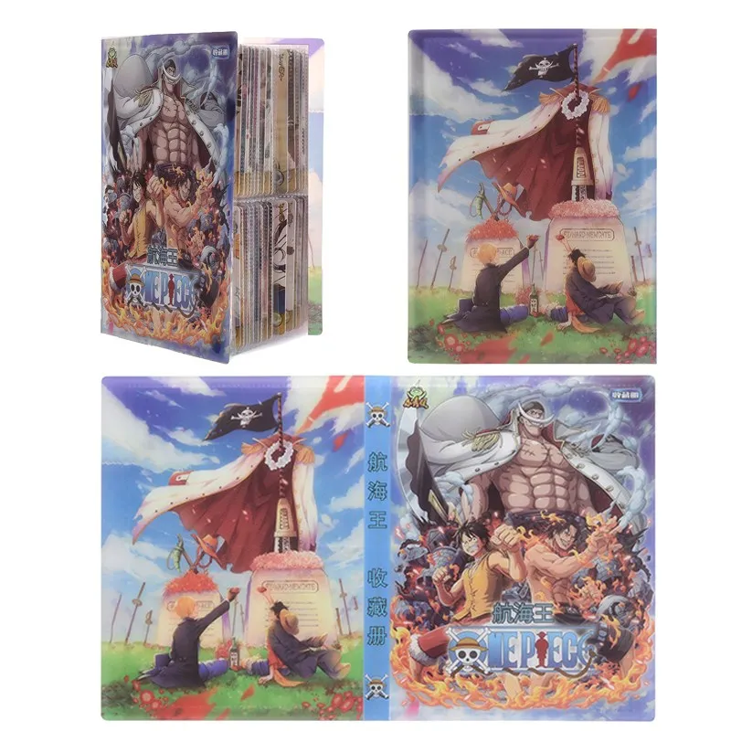 One Piece Card Album 20 Pages Holder Book 80/160PCS Collection Playing Game Book Top Loaded List Kids Toys Gifts