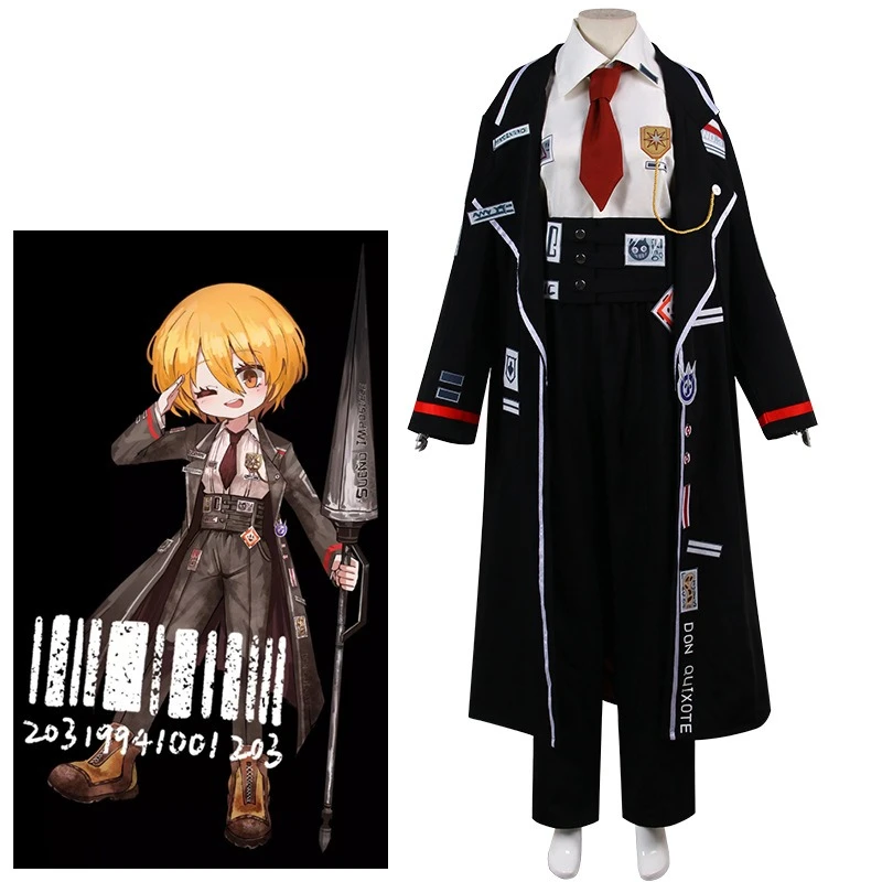 

Limbus Company Cosplay Costume Don Quixote Game Character Full Set Top Pants Coat Outfit Wig Man Halloween Christmas Gift