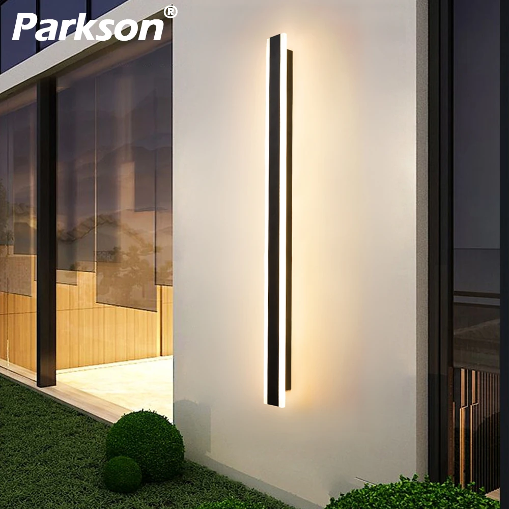 

Long LED Wall Lamp Outdoor Lighting IP65 Waterproof Modern Wall Light Garden Villa Balcony Decorative External Sconce 220V 110V