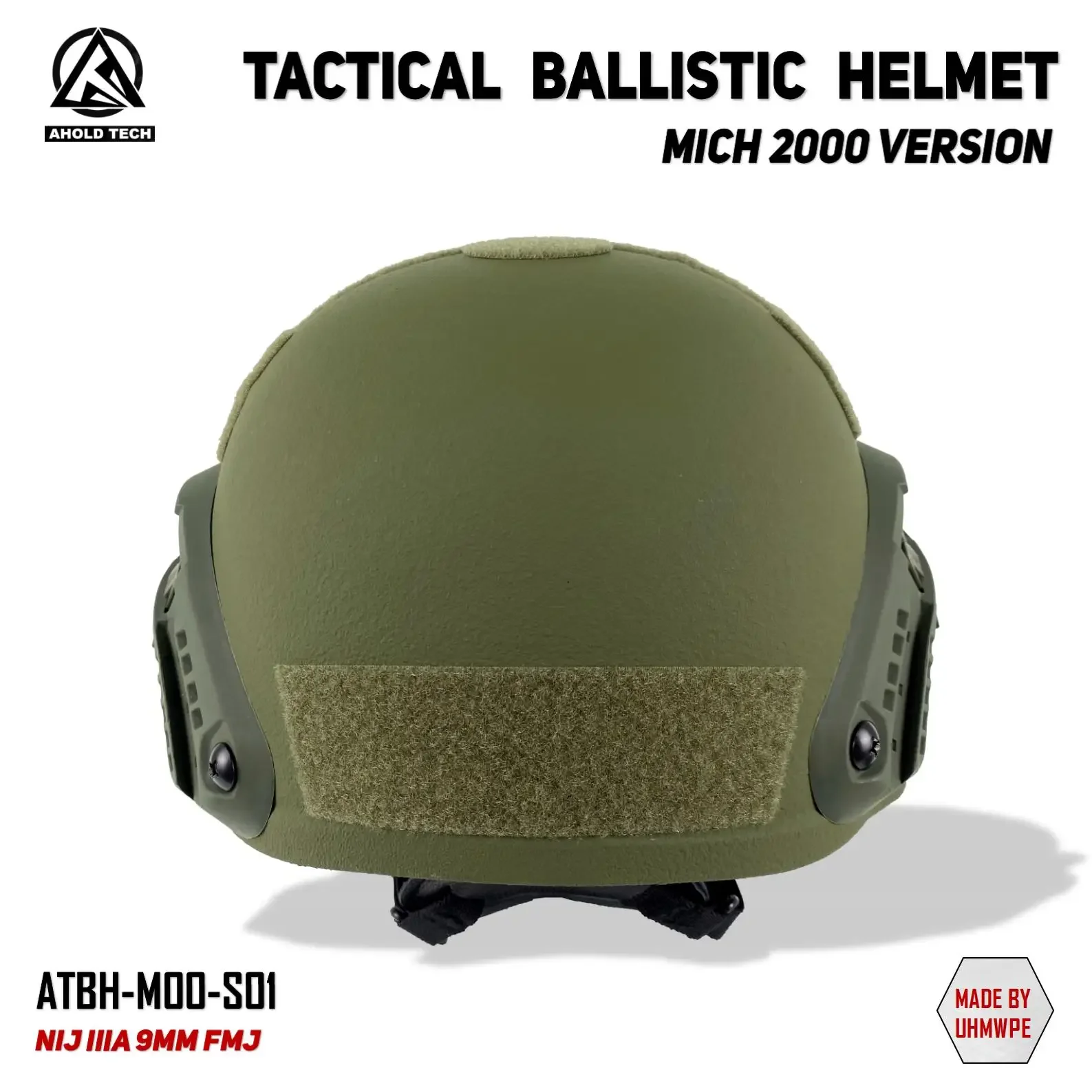 Aholdtech MICH 2000 Version Low Cut Tactical PE ISO NIJ IIIA 3A CAM FIT BOA Dial EPIC Liner Ballistic Bulletproof Helmet