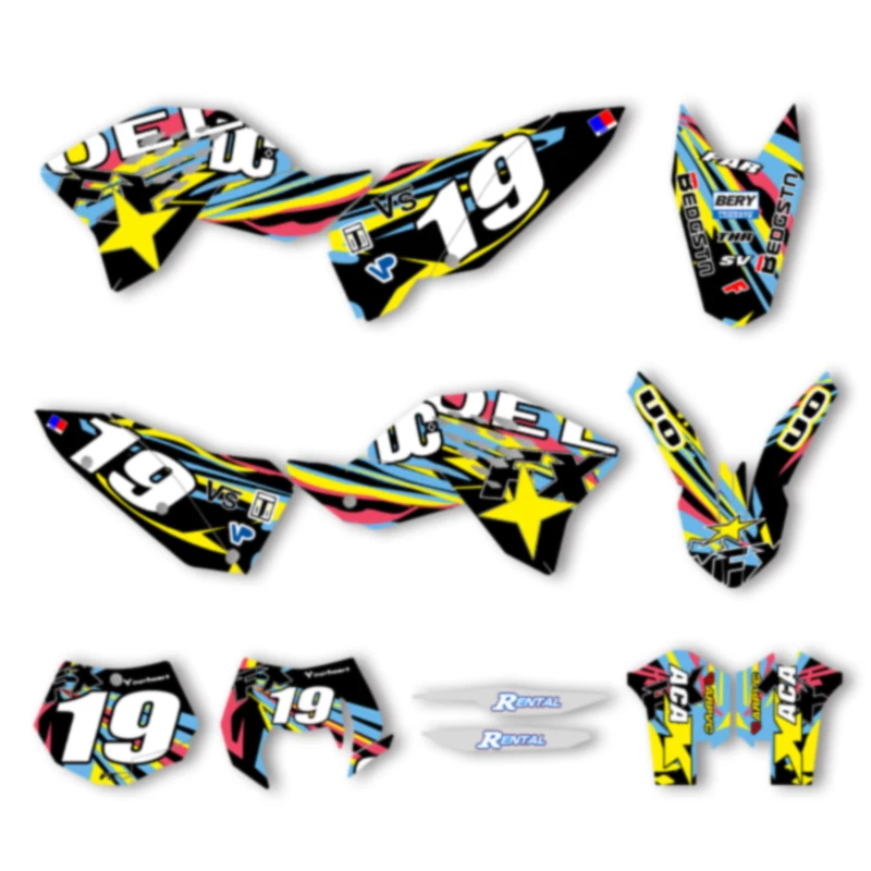 

DSMTECH Motorcycle Graphics Background Decal For KTM SX SXF 2007 2008 2009-10 EXC EXCF 125 250 300 450 2008 2009 2010-11 001