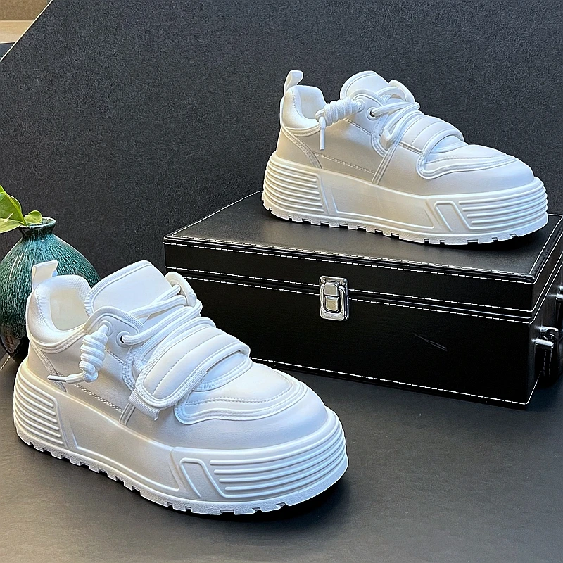 

New Arrival Men Fashion Casual Simple and Versatile Board Shoes Spring Autumn Luxury Designer Trending Thick Bottom Sneakers